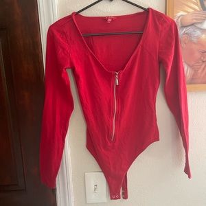 Red body suit